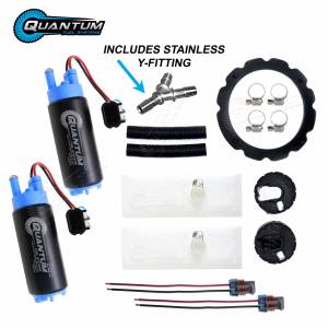 Quantum - Quantum Dual Performance 340LPH E85 Intank Fuel Pumps + Kit & Y-Fitting for Ford F150 Lightning SVT All 1999-2004 - Image 1
