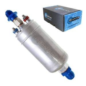 Quantum - Quantum 300LPH Universal External Inline Fuel Pump + 8AN In / 6AN Out Fittings - Image 1