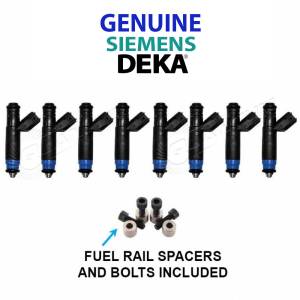 Siemens Deka - GENUINE SIEMENS DEKA 80LB FUEL Injectors EV6 FI11491 +Spacers LS1 LQ4 LQ9 LM7 5.3 4.8 - Image 1