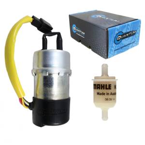 Quantum - Quantum Electric Fuel Pump w/ Fuel Filter for Kawasaki Vulcan 88 (VN1500) Carbureted 1987-1995, Replaces 49040-1063 - Image 1