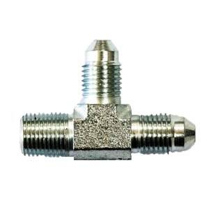 Phenix Industries - Flare to Pipe TEE on Run  -03 | 1/8 NPT - Image 1