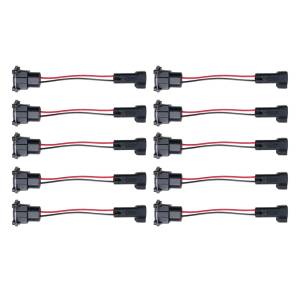 Quantum - Quantum Injector PnP Adapters - EV1 Bosch/Jetronic (female) to EV6/EV14 USCAR (male)-Wired-Set of 10 - Image 1