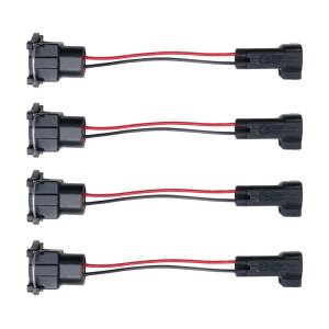 Quantum - Quantum Injector PnP Adapters - EV1 Bosch/Jetronic (female) to EV6/EV14 USCAR (male)-Wired-Set of 4 - Image 1