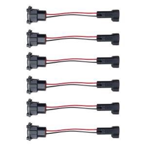 Quantum - Quantum Injector PnP Adapters - EV1 Bosch/Jetronic (female) to EV6/EV14 USCAR (male)-Wired-Set of 6 - Image 1