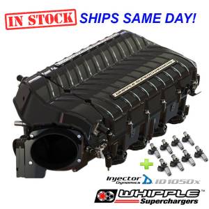Whipple - WHIPPLE GEN 5 STAGE 2 Supercharger Competition Kit 2018-2020 Mustang GT W185RF / Intercooled / BLACK + ID Injectors - Image 1
