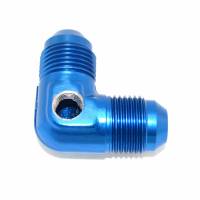 Adapters - Gauge Adapters with 1/8" NPT Port - 90 Degree AN Elbow with 1/8" NPT Gauge Port