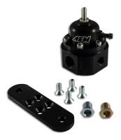 AEM Electronics - AEM Universal Adjustable Fuel Pressure Regulator Black Inlet: 2 X -6 (9/16-18) Outlet: -6 (9/16"-18) Gauge Port: 1/8"NPT 25-302BK - Image 2