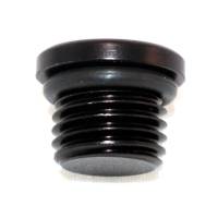 Straight Thread O-Ring Plug Low Profile -3AN Black