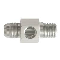 Flare to Pipe Adapter With Port -6AN to 1/4" NPT 1/8" Port Clear