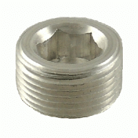 Allen Socket Pipe Thread Plugs 1/8" NPT Clear, Pack of 2