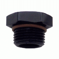Straight Thread O-Ring Plug -20AN Black