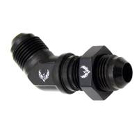 45 Degree Bulkhead Flare Union -12AN Black
