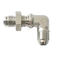 90 Degree Bulkhead Flare Union -6AN Clear