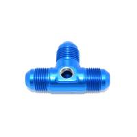 Flare Tee With 1/8 NPT Port -8AN Blue