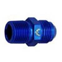 Straight Flare to Pipe Adapter -6AN to 1/2" NPT Blue