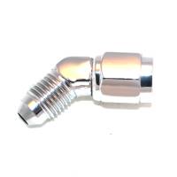 45 Degree Female to Male AN Swivel Forged Elbow -10AN Clear