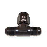 AN Flare TEE to Female Swivel on Branch -4AN Black