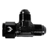 AN Flare TEE to Female Swivel on Run -6AN Black