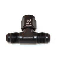 AN Flare TEE to Female Swivel on Branch -12AN Black