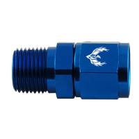 Straight Swivel Female to Male -6AN to 1/4" NPT Blue