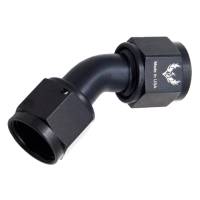 45 Degree Female Swivel Coupler -3AN Black