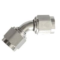 45 Degree Female Swivel Coupler -3AN Clear