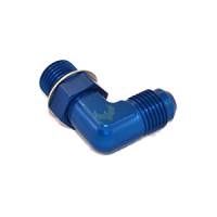 90 Degree O-Ring Boss (ORB) Fitting -12AN to -10AN Flare Blue