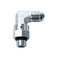 90 Degree Swivel AN Male to Male ORB -10AN to -10AN Clear