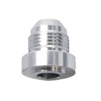 Weld Bung Male -6AN x 9/16" X 18 Round Base Stainless