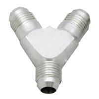 Male Y Fittings -3AN x -3AN x -3AN Clear