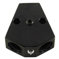 Female Y Blocks 1/8" NPT x 1/8" NPT x 1/8" NPT Black