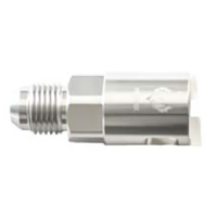 GM/Ford Straight Clip-On Fuel Rail Adapter to AN Fitting -6AN to 3/8" Clear