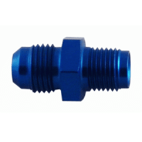 Straight AN Male to Inverted Flare Male Fitting -6AN to 1/2" x 20 Blue