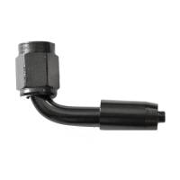 Crimp PTFE Hose End -3AN 90 Degree Black