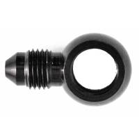 Banjo Straight Short -4AN to 10MM 3/8" to 24 Black Plated Steel