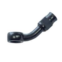 45 Degree Reusable Banjo Hose End -3AN to 11Mm-7/16 Steel Black