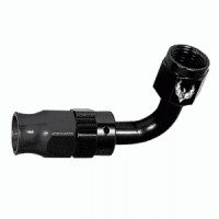 Reusable PTFE Hose End -4AN x 90 Degree Black