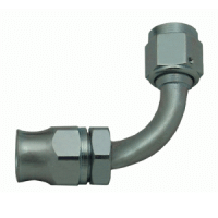 Reusable PTFE Hose End -4AN x 90 Degree Clear