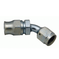 Reusable PTFE Hose End -8AN x 45 Degree Hose End Clear