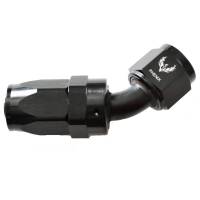Compression Swivel Hose End -10AN x 45 Degree Black