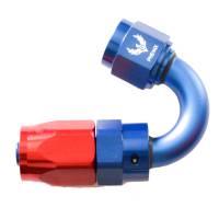 Compression Swivel Hose End -20AN x 150 Degree Red/Blue