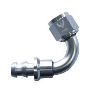 Push-Lok Hose End -4AN x 120 Degree Clear