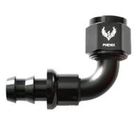 Push-Lok Hose End -6AN x 90 Degree Black