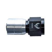 Crimped Hose End -10AN Straight Black/Clear