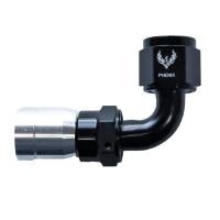 Crimped Hose End -10AN x 90 Degree Black/Clear