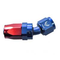 Compression Swivel Hose End -4AN x 30 Degree Red/Blue