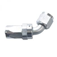 Compression Swivel Hose End -4AN x 60 Degree Clear