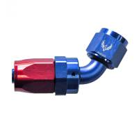 Compression Swivel Hose End -6AN x 60 Degree Red/Blue