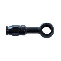 Banjo Hose End Non-Swivel -03 x 7/16 Straight Steel Black