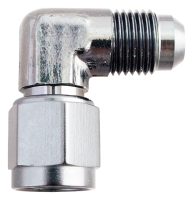 90 Degree Female to Male AN Swivel Elbow -10AN to -10AN Clear